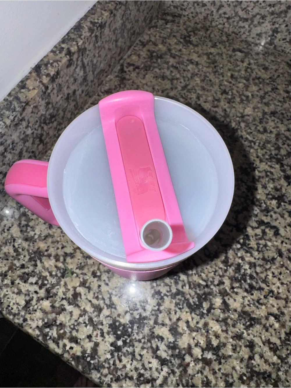 Stanley Pink Travel Tumbler with Handle and Straw - Picture 3 of 3